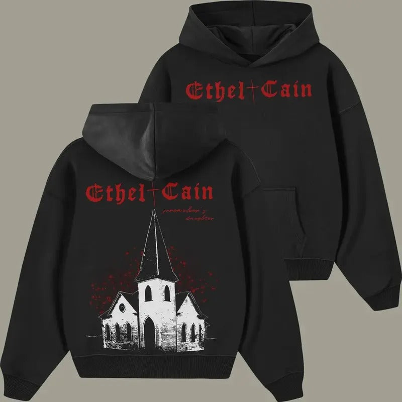 Ethell Cainn Hoodie, Gothic Aesthetic, Indie Music Fan Gift, Unisex Sweater Pullover Tee Sweatshirt | WearSparks.com