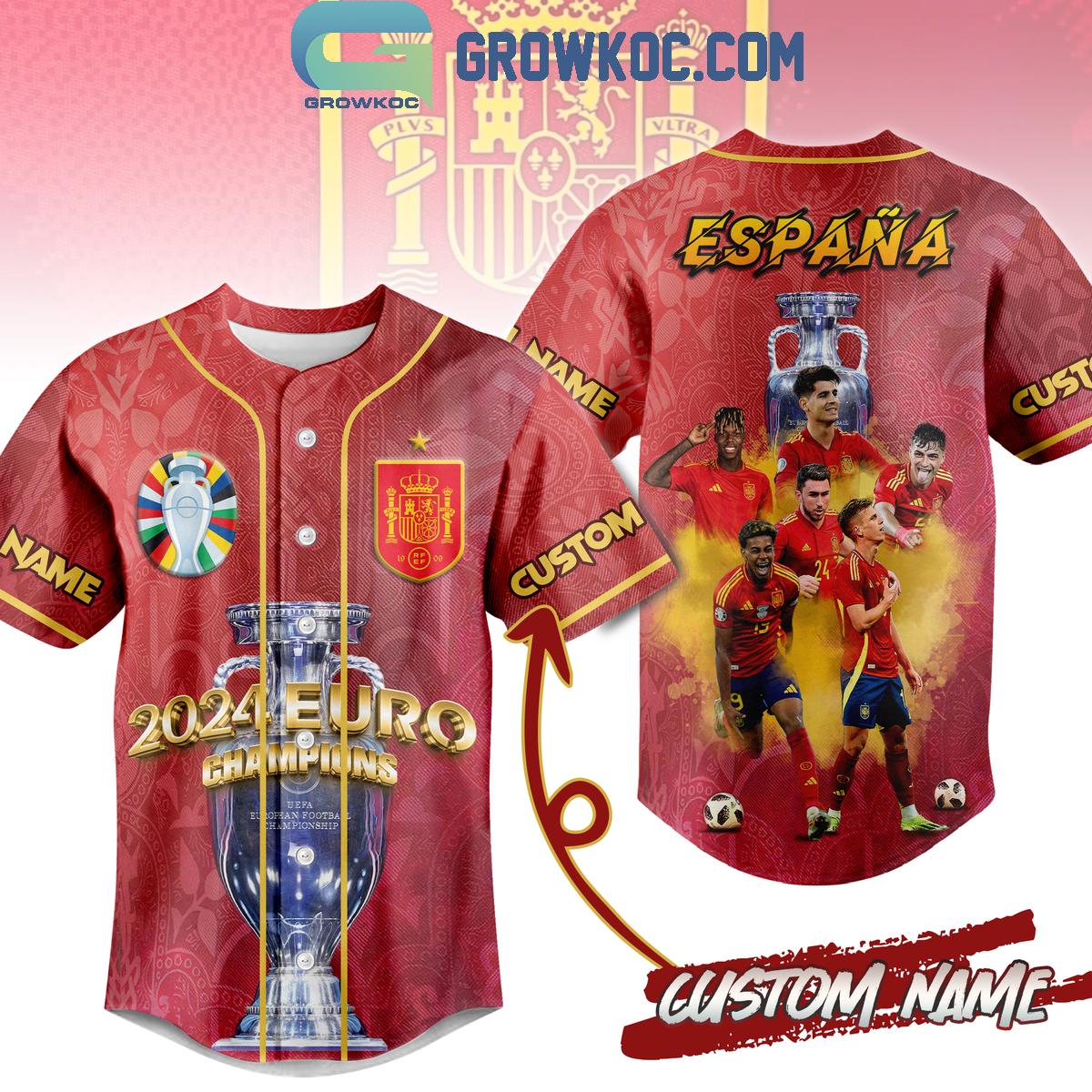 Euro 2024 Champions Spain National Team Personalized Baseball Jersey