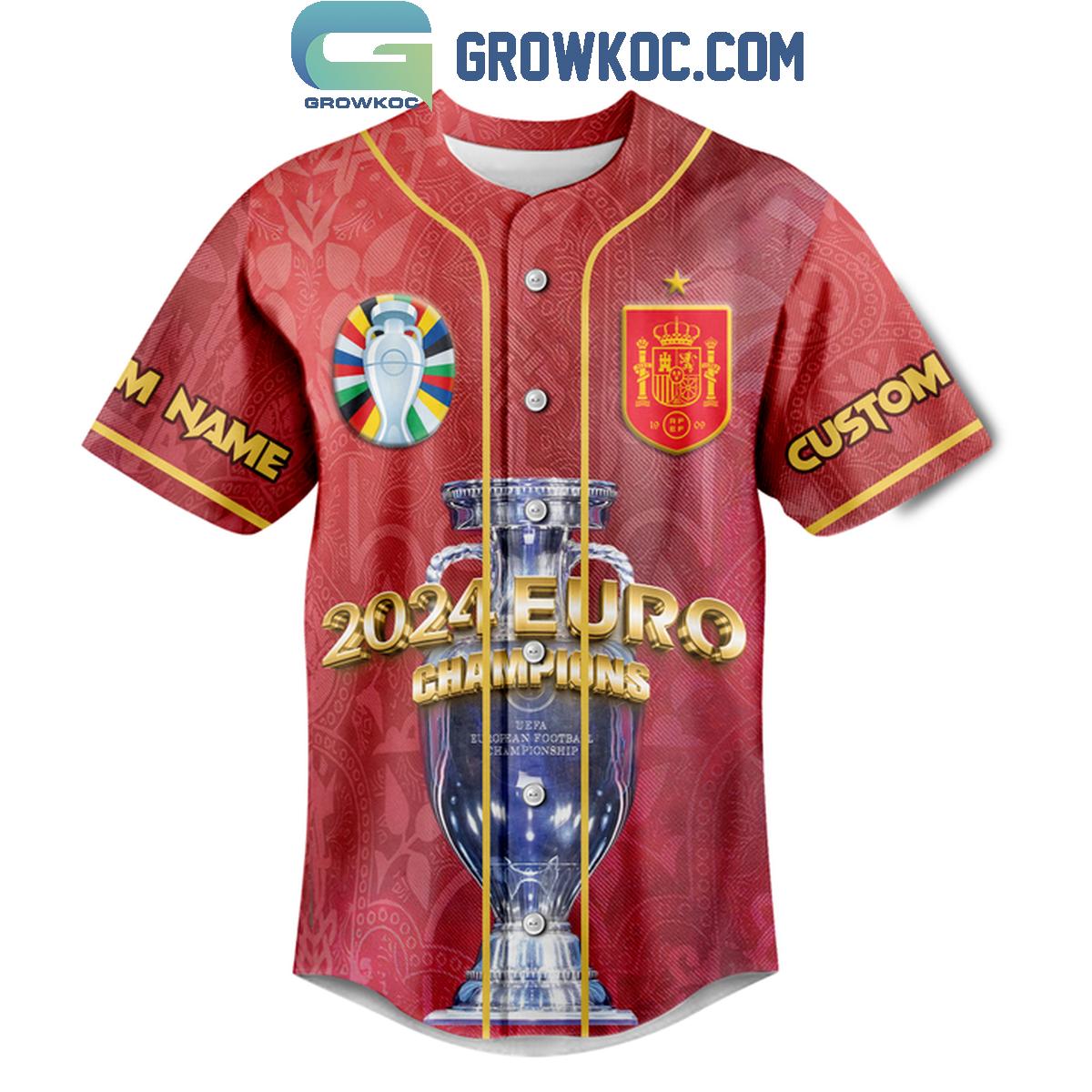 Euro 2024 Champions Spain National Team Personalized Baseball Jersey