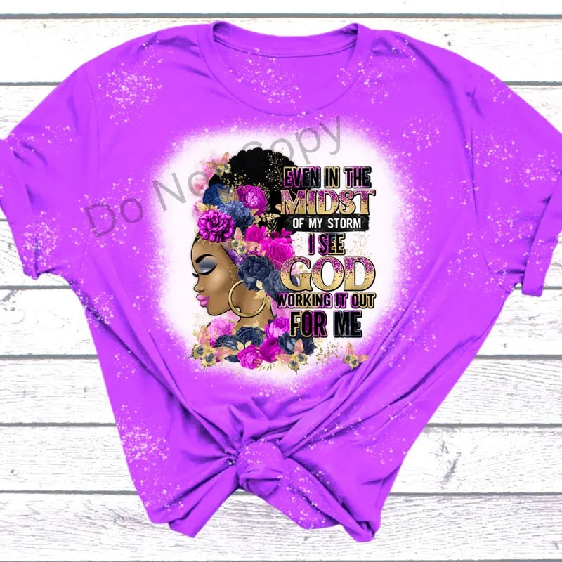 Even In The Midst of My Storm Purple DTF Transfer ONLY -This is NOT a T Shirt Hoodie, Sweatshirt | WearSparks.com