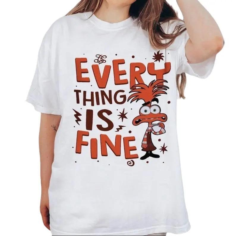 Everything Is Fine Anxiety Inside Out 2 Shirt, Inside Out Anxiety Shirt, Inside Out Merch Shirt, Emotions Shirt, Gift...