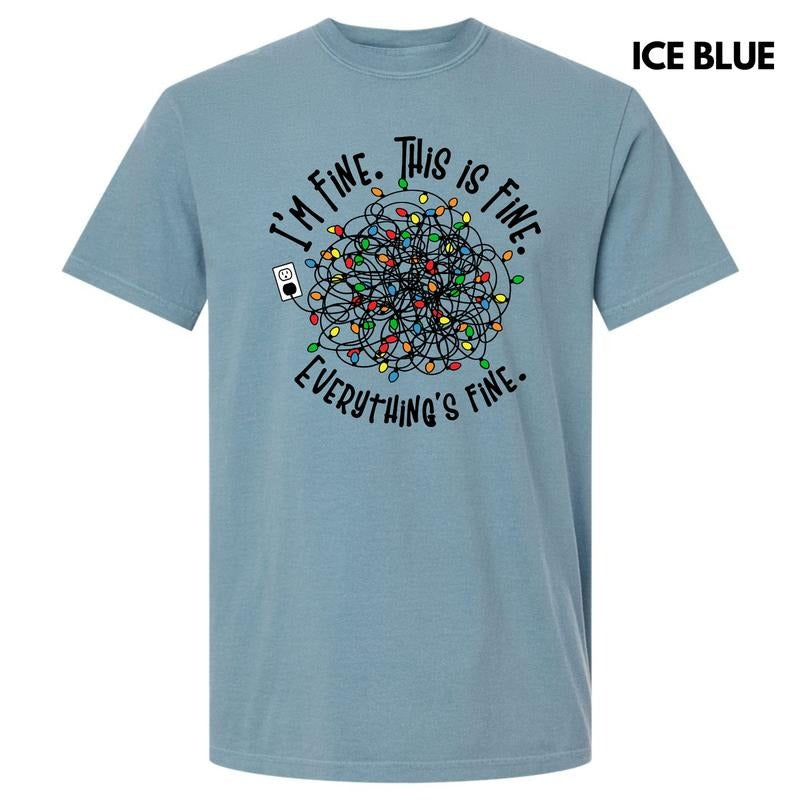 Everything's Fine Lights Comfort Colors T-Shirt 'NLB' Hoodie, Sweatshirt | WearSparks.com