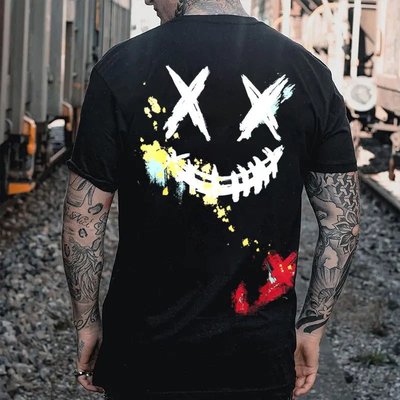Evil Smile Emoji Print Men's T-Shirt Hoodie, Sweatshirt | WearSparks.com