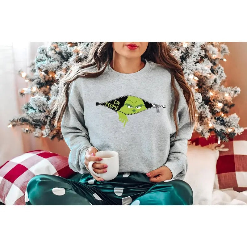 Ew People Christmas Sweatshirt, Green Guy Ew People Tee Shirt, Ew People Tee Shirt, Xmas Movie T-Shirt, Christmas Gift Hoodie