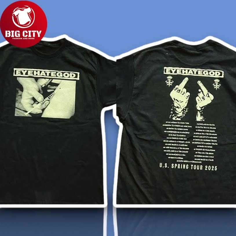 Eyehategod Band US Spring Tour 2025 Concert Two Sided Shirt