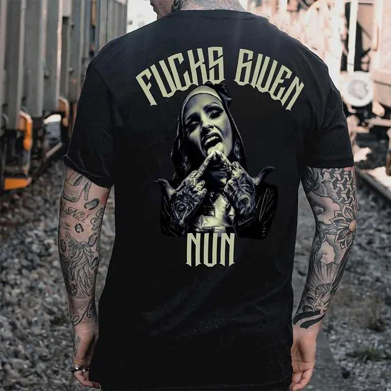 F@CKS GIVEN NUN Defiant Nun Print Men's T-Shirt Hoodie, Sweatshirt | WearSparks.com