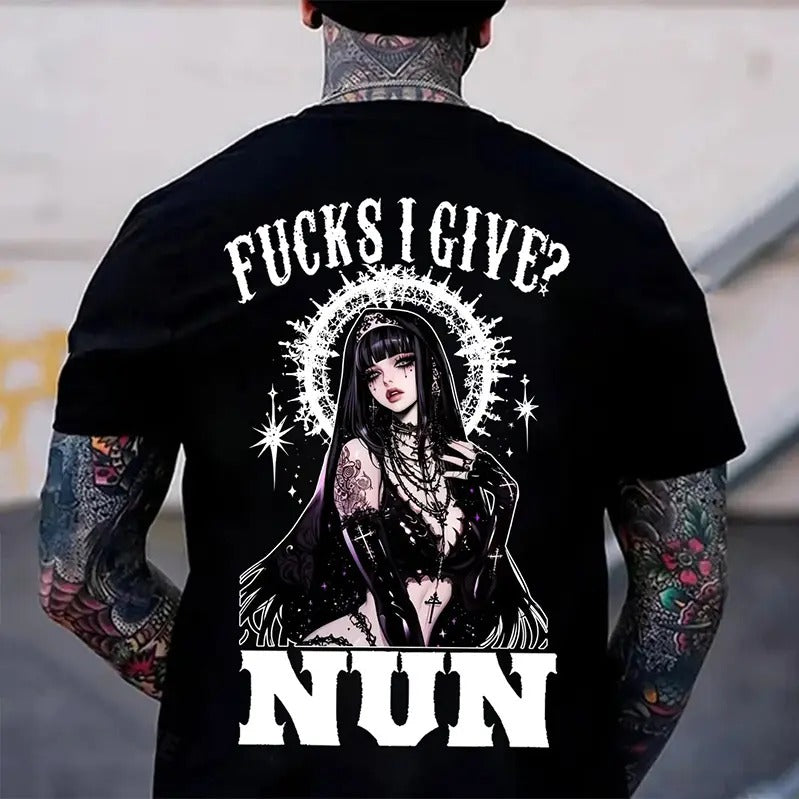F@CKS I GIVE NUN Divine Nun Print Men's T-Shirt Hoodie, Sweatshirt | WearSparks.com