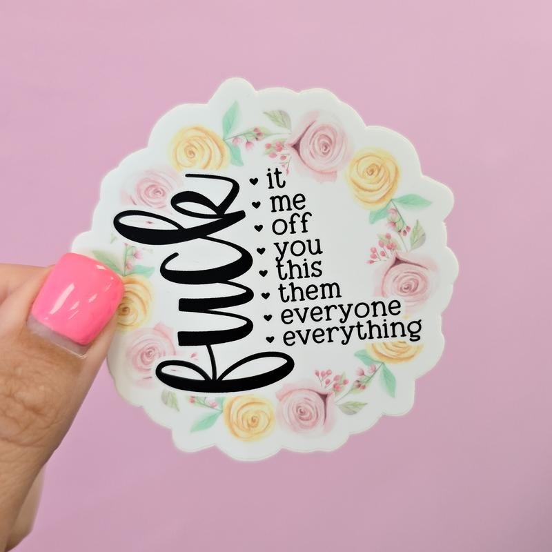 F*ck Everything Decorative Funny Sticker T-Shirts, Hoodie, Sweatshirt | WearSparks.com