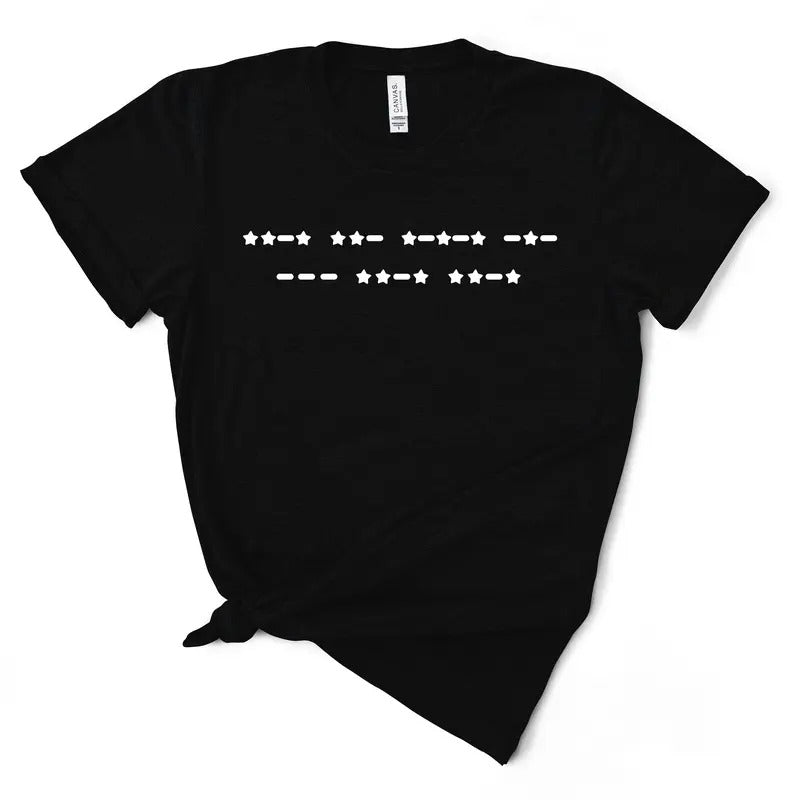 F*ck Off Morse Code TShirt (Stars) - Funny TShirt For Women Hoodie, Sweatshirt | WearSparks.com