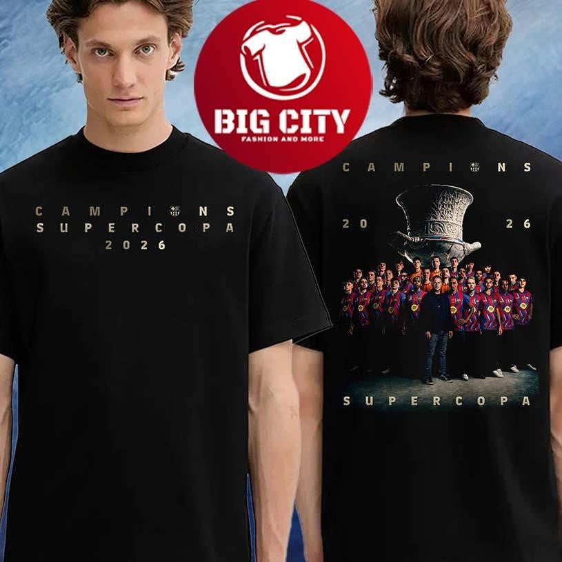 FC Barcelona Are Supercopa 2026 Campions Two Sided Shirt