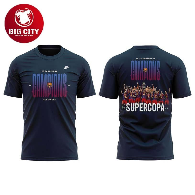 FC Barcelona ESL Campions De La Supercopa 2025-2026 Two Sided Shirt