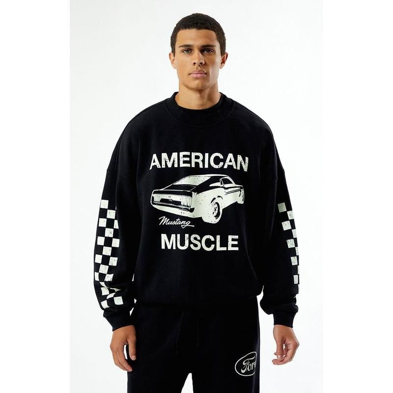 FORD Men's American Muscle Crew Neck Sweatshirt T-Shirts, Hoodie | WearSparks.com