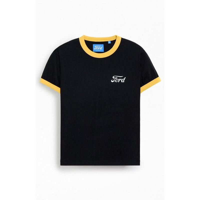 FORD Men's Black Ringer T-Shirt Hoodie, Sweatshirt | WearSparks.com