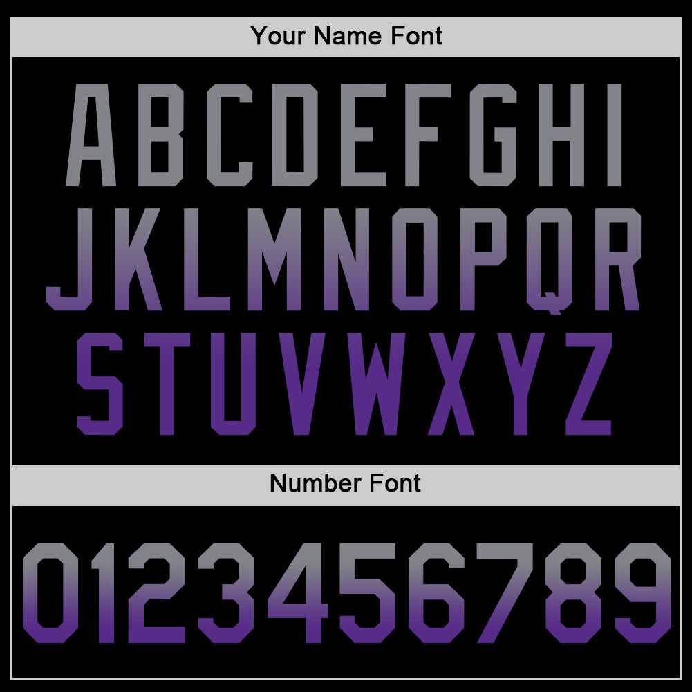 Custom Black Gray-Purple Authentic Fade Fashion Baseball Jersey T-Shirts, Hoodie, Sweatshirt | WearSparks.com (Image 5)