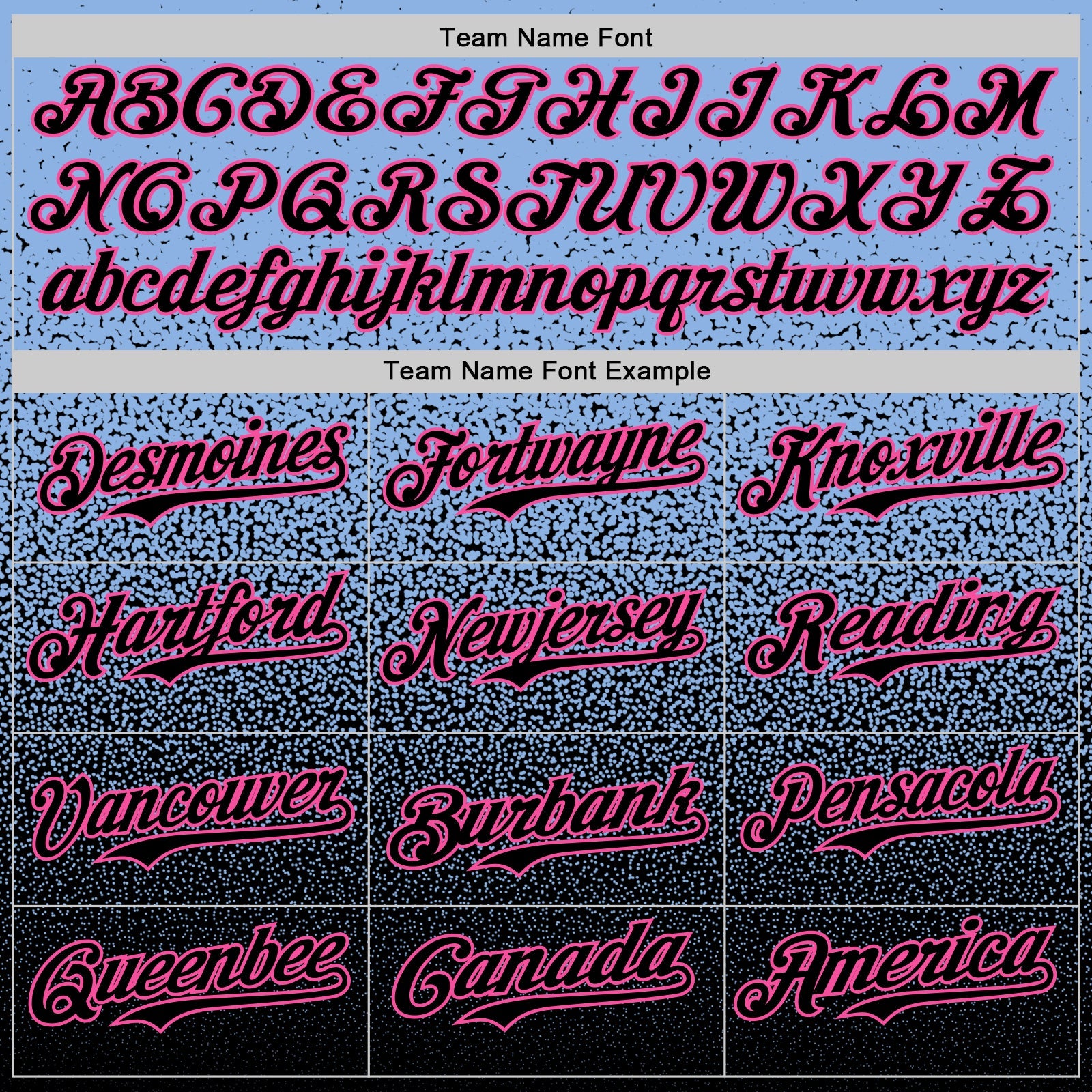 Custom Light Blue Black-Pink Fade Fashion Speckle Authentic Baseball Jersey