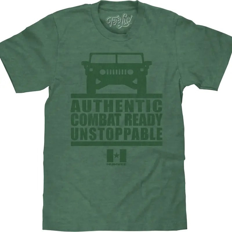 Faded Humvee T-Shirt - Forest Green Heather Hoodie, Sweatshirt | WearSparks.com