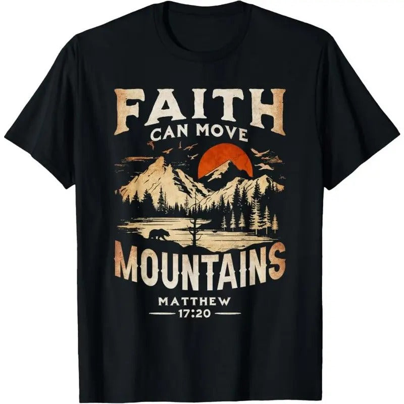 Faith Can Move Mountains Classic Art Western Matthew 17:20 T-Shirt Made in USA Hoodie, Sweatshirt | WearSparks.com