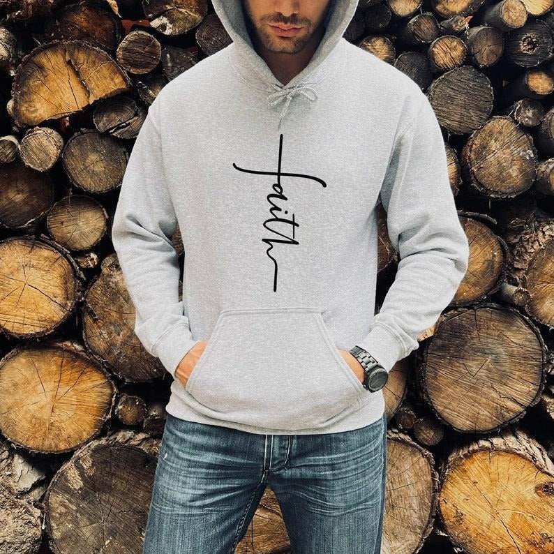 Faith Cross Sweatshirt, Christian Gift, Love and Grace Shirt, Vertical Cross Faith Sweatshirt, Faith Gift, Christian ...