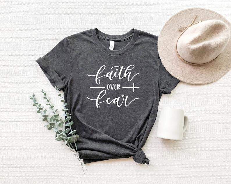 Faith Over Fear Shirt,Christian Shirts,Faith Shirt,Religious  sweater Hoodie, Sweatshirt | WearSparks.com
