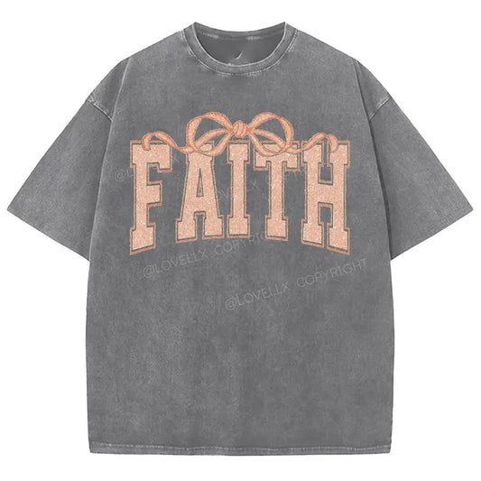 Faith Unisex Washed T-Shirt, Christian Tshirts, Christian Jesus  t shirts, Vintage 90s Graphic Tee Gift Cotton Top,...