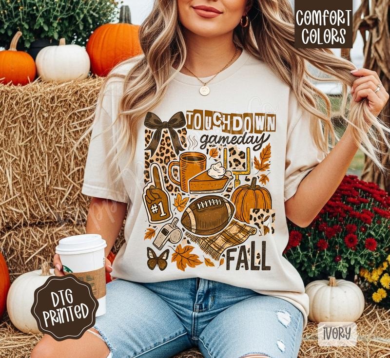 Fall Collage Comfort Colors, Trendy Women's Autumn Tshirt Hoodie, Sweatshirt | WearSparks.com