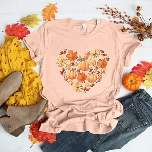 Fall Heart Shirt, Love Fall Y'All Shirt, Pumpkin Fall Shirt, Hello Pumpkin, Fall Vibes, Peace Love Thanksgiving, Family...