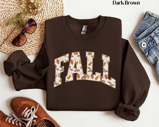 Fall Leaves Sweatshirt Fall Crewneck Autumn Sweatshirt Thanksgiving Gift Pumpkin Season Shirt Cozy Fall Sweatshirt Womens...