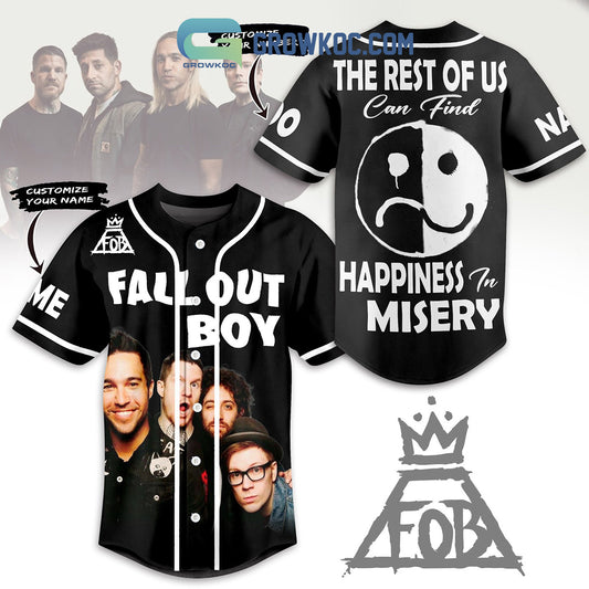 Fall Out Boy Happiness In Mistery Personalized Baseball Jersey