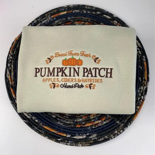 Fall Pumpkin Patch Embroidered Sweatshirt - Pumpkin Crewneck - Halloween Gift For Auntie Uncle Farmer T-Shirts, Hoodie