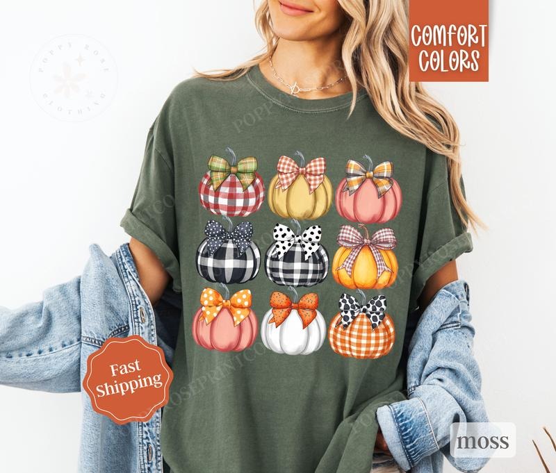Fall Pumpkin Shirt Comfort Colors, Womens Fall Pumpkin Shirt, Womenswear Oversized Crewneck Hoodie, Sweatshirt