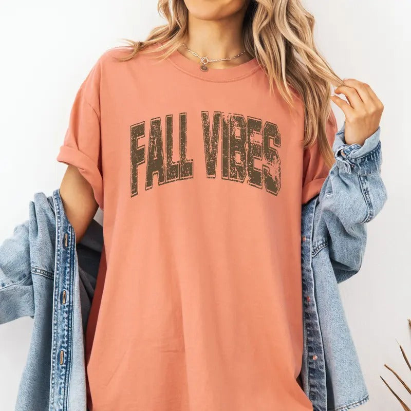 Fall Vibesc Custom colors tee shirt Casual Hoodie, Sweatshirt | WearSparks.com