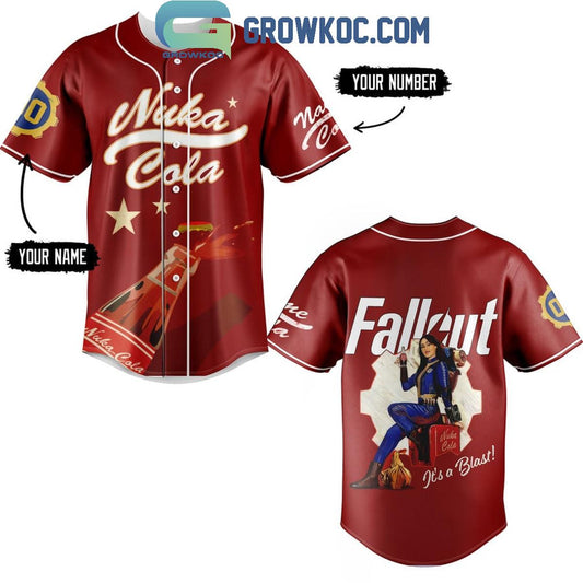 Fallout Nuka-Cola Red Design Personalized Baseball Jersey