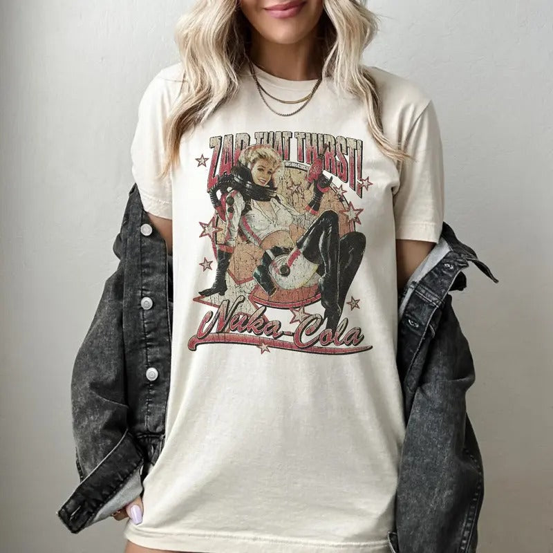 Fallout Nuka Cola Tee, Zap That Thirst, Retro Gaming Appeal Streetwear, Perfect Gift For Fans, Unisex Heavy Cotton Tee,...