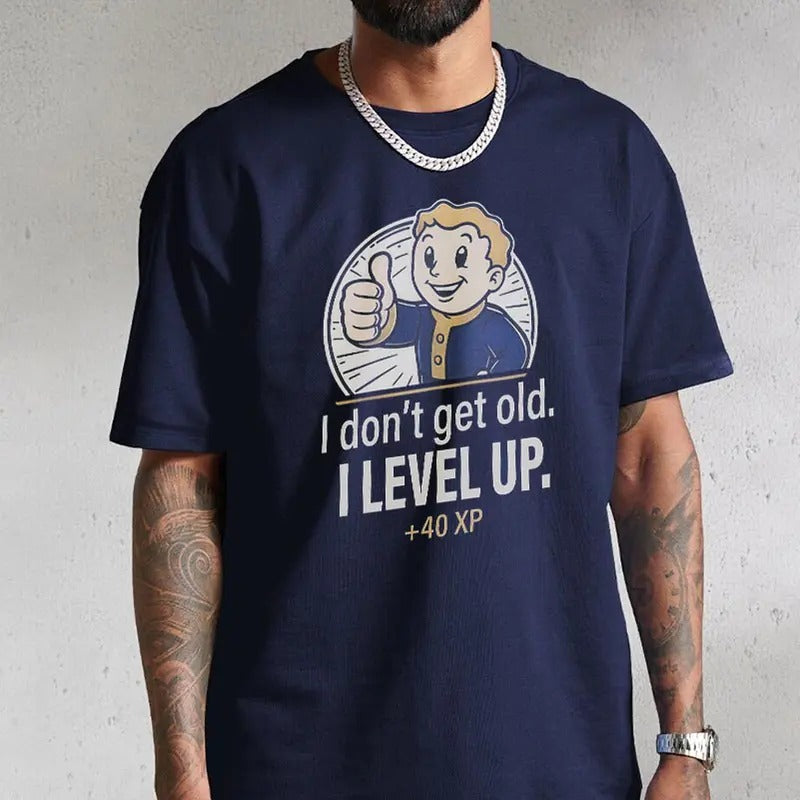 Fallout Pip Boy Graphic, Birthday Gaming Shirt, 'I Don't Get Old, I Level Up t-shirt, Fallout movies shirt, cartoon...
