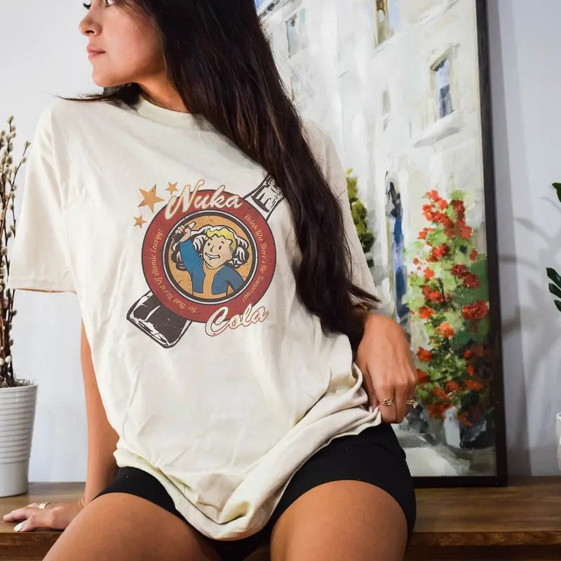 Fallout Pip Boy, Vault Boy, Fallout Nuka Coca Vintage Tee, Retro Gamer Shirt, Perfect Gift for Fans, Funny Nostalgic...