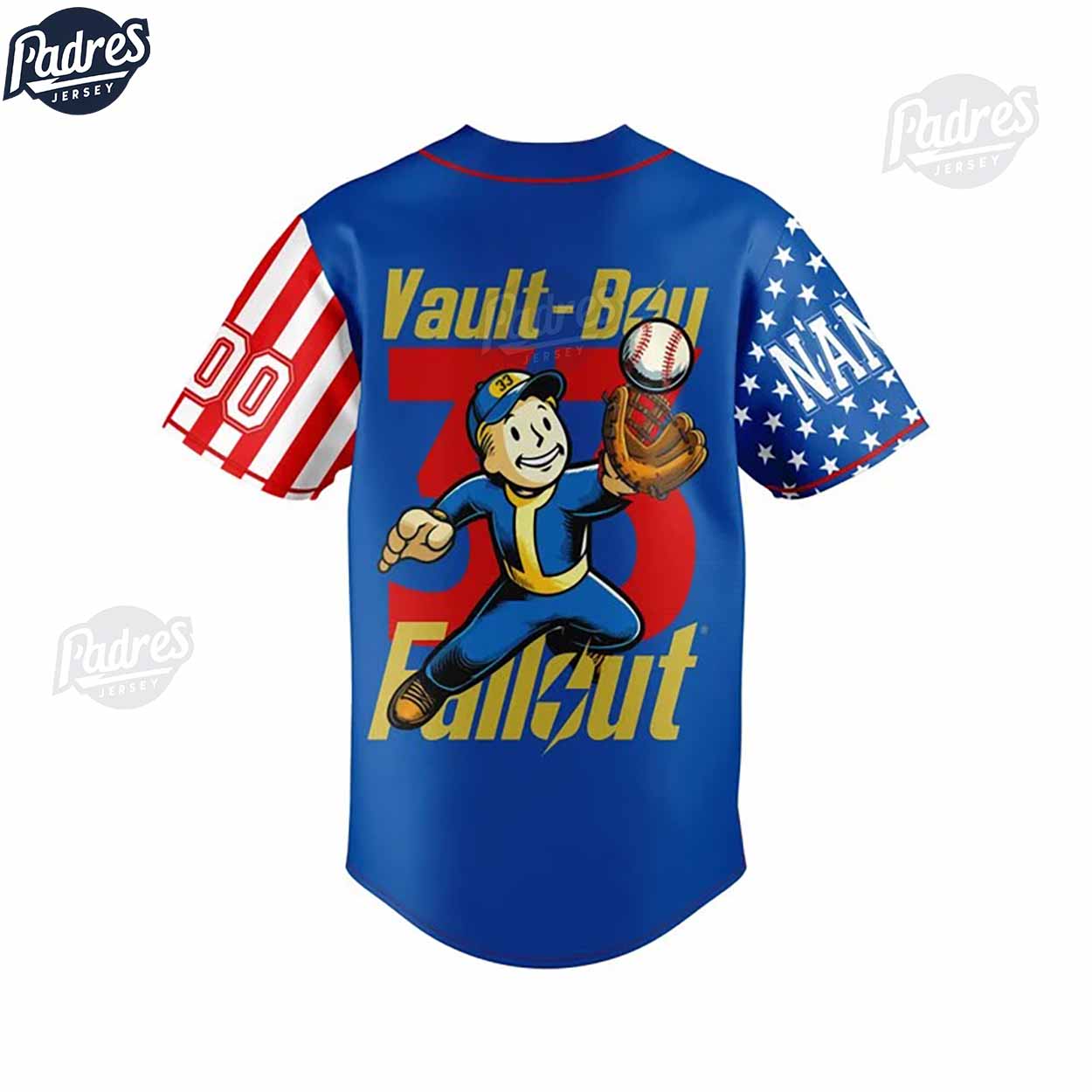 Fallout Vault-Tec MLB Custom Baseball Jersey Style - Padres Jersey Oasis: Elevate Your Baseball Style Game... (Image 1)