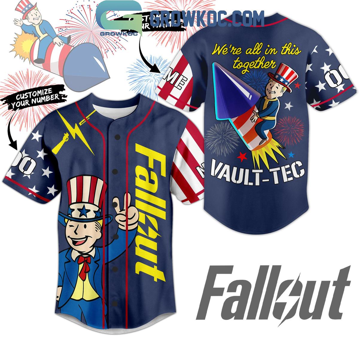 Fallout We’re All In This Together 4th Of July Personalized Baseball Jersey
