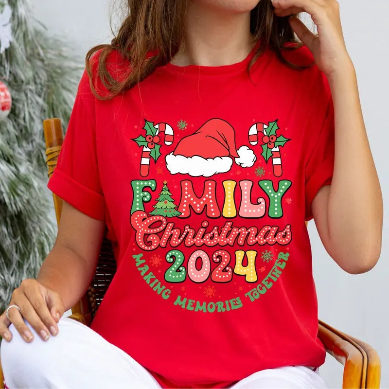 Family Christmas 2024 T-Shirt, Christmas Family Matching Shirt, Christmas Gifts Tee, Christmas Family Holiday Tee, Xmas...