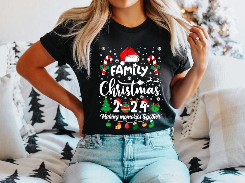 Family Christmas 2024 T-Shirt, Family Christmas Santa Shirt, Matching Family Christmas Tee, Family Christmas Party Tee,...