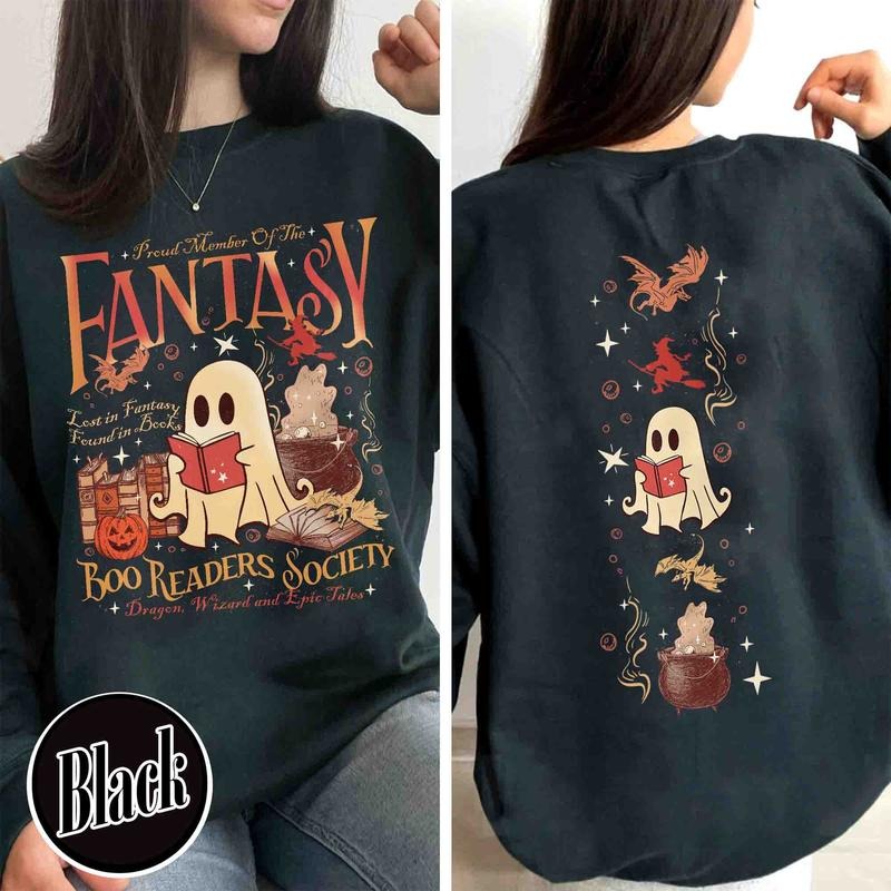 Fantasy Reader Sweatshirt, Boo Readers Society Shirt, Fantasy Dragon Bookish Shirt, Fantasy Book Lover Shirt, Booook...