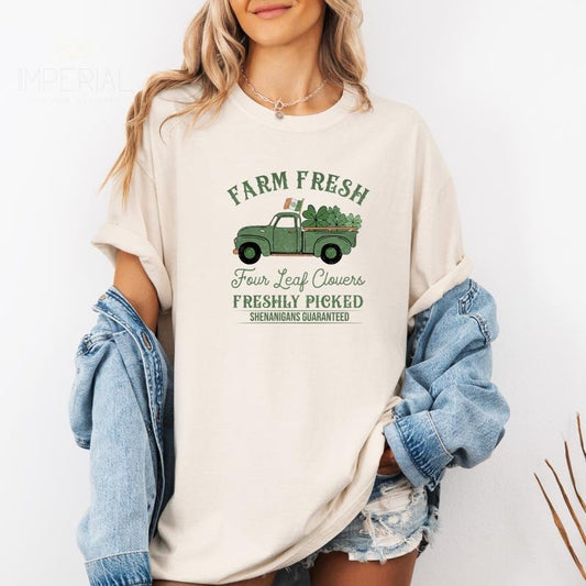 Farm Fresh Design Retro Printed Sweatshirt, Retro Sweatshirt, Farm Fresh Sweater, Printed Comfort Colors T-Shirt, Full...