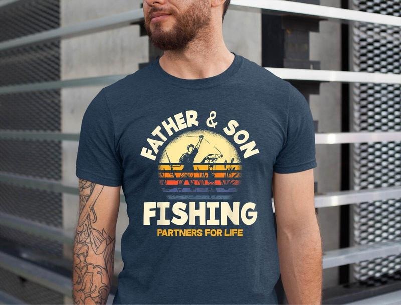 Father And Son Fishing Partners For Life Tee Shirt Gift For Men Father's Day Shirt Fishing Dad Tee Shirt Fishing Lover...