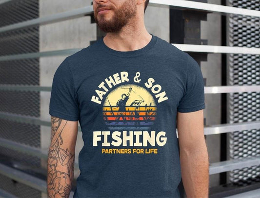 Father And Son Fishing Partners For Life Tee Shirt Gift For Men Father's Day Shirt Fishing Dad Tee Shirt Fishing Lover...