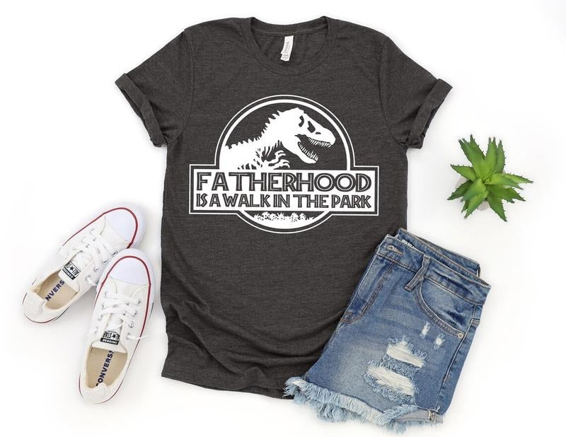 FatherHood is a Walk in the Park Shirt, Dad Shirt, Dad Life Shirt, Dad, Gift for Dad, Dinosaur Dad Shirt Hoodie, Sweatshirt