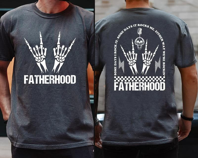 Fatherhood Shirt, Sometimes I Rock It Sometimes It Rocks Me Shirt, Dad Life Shirt, Fathers Day Gift, Funny Fatherhood...