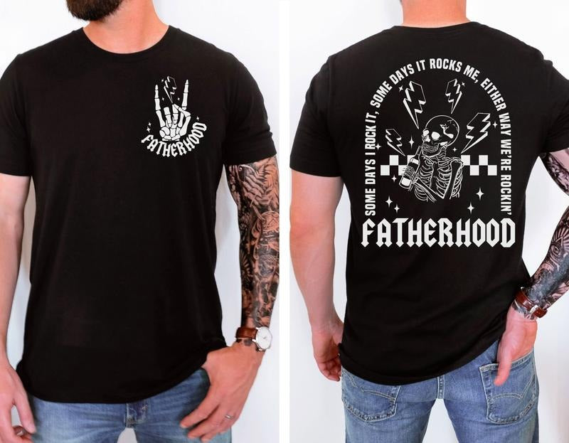 Fatherhood Sometimes I Rock It Sometimes It Rocks Me Shirt Dad Shirt Rocker Dad Gifts Fathers Day Gift Shirt Funny...