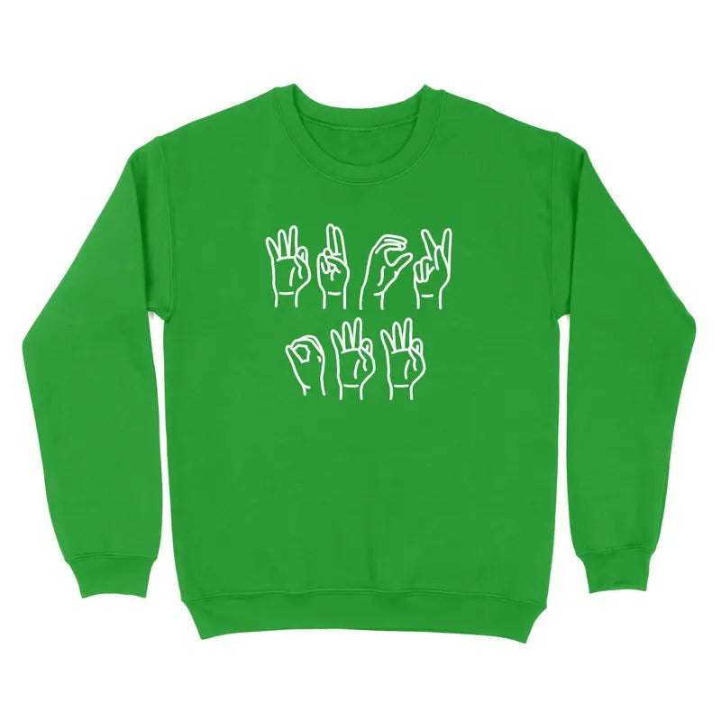 Fck Off Sign Launguage Crewneck Sweatshirt T-Shirts, Hoodie | WearSparks.com