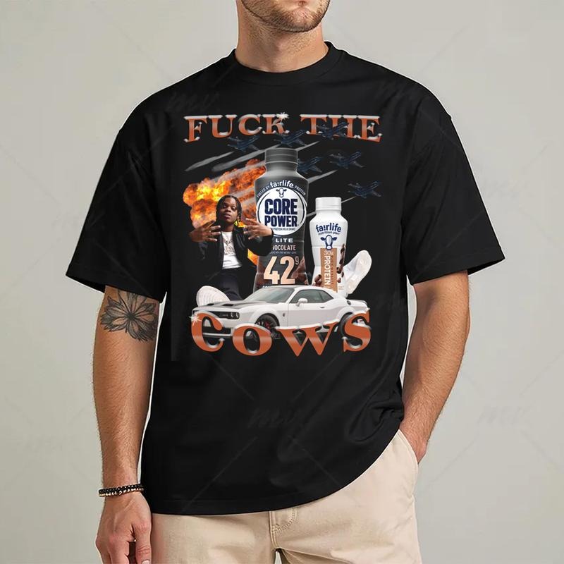 Fck The Cows T-Shirt Classic Style Clothes Men Women Streetwear Hoodie, Sweatshirt | WearSparks.com