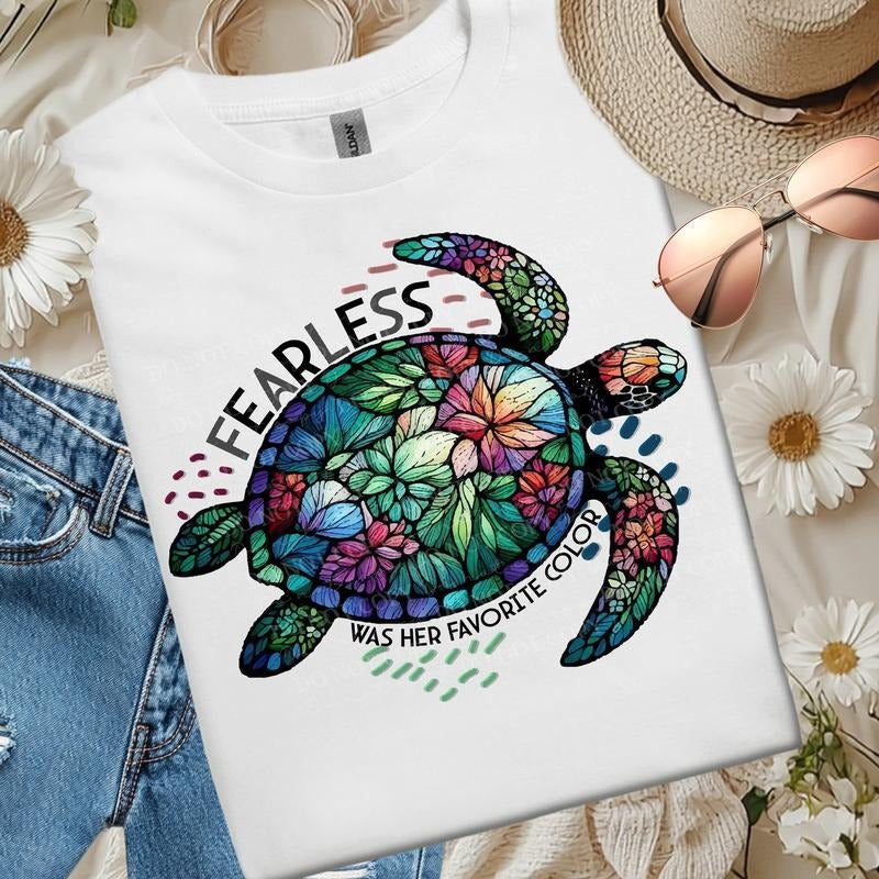 Fearless Sea Turtle DTF Transfers - THIS IS NOT A SHIRT Hoodie, Sweatshirt | WearSparks.com