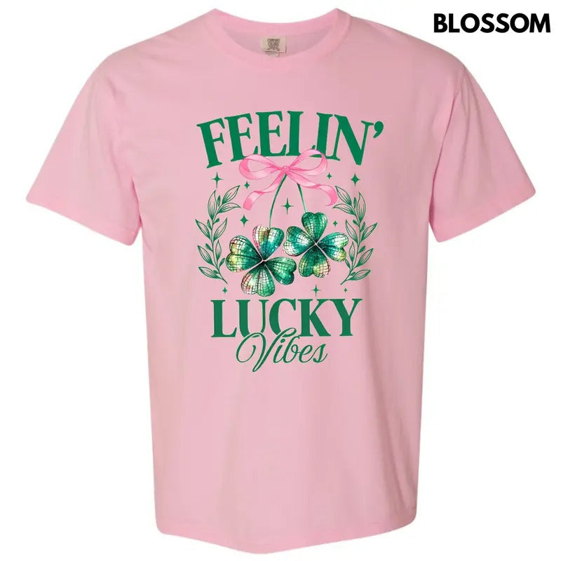 Feelin Lucky Vibes Comfort Colors T-Shirt 'NLB' Hoodie, Sweatshirt | WearSparks.com